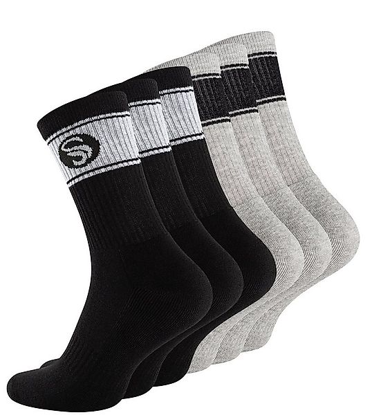 Stark Soul® Sportsocken Crew Socken im RETRO-Design (6 Paar) mit gepolstert günstig online kaufen