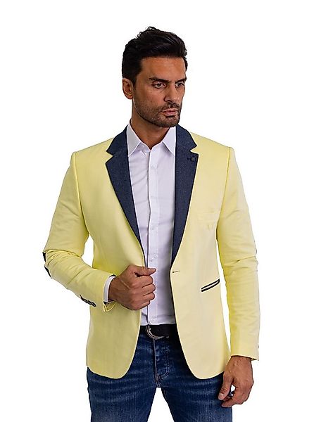 Denim Distriqt Jerseysakko Sporchlicher Jersey Sakko mit Pachtes günstig online kaufen