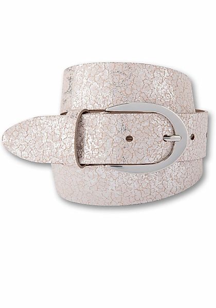 Silbergift Ledergürtel "Ledergürtel mit silber-glänzender Rechtecksschließe günstig online kaufen