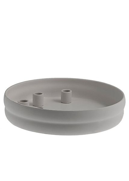 Storefactory Scandinavia Kerzenständer Kerzenhalter KVISTHOLMEN hellgrau, Ø günstig online kaufen