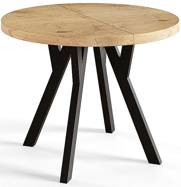 Alpi-Möbel Esstisch Wohnzimmertisch - Ausziehbarer runder Tisch 80-120 cm - günstig online kaufen