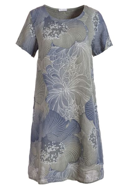 PEKIVESSA Sommerkleid Leinenkleid knielang mit kurzen günstig online kaufen