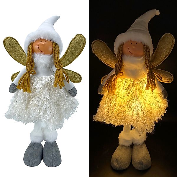Online-Fuchs LED-Dekofigur süßer Engel mit Flügeln günstig online kaufen