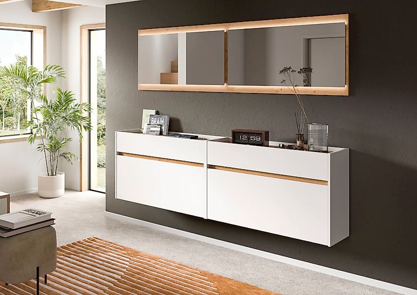 INOSIGN Garderoben-Set "EVRID, 4-teilig, Breite 220 cm, inkl. Beleuchtung" günstig online kaufen