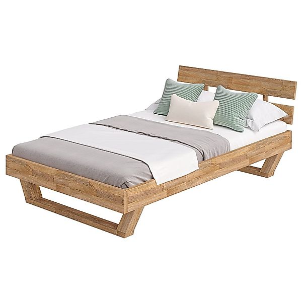 skølm Massivholzbett Nornir aus Eiche, natur günstig online kaufen