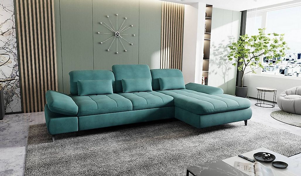 Hygger Möbelhaus Ecksofa „Nola“ – wahlweise mit Bettfunktion und Bettkasten günstig online kaufen