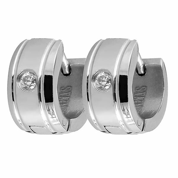 Adelia´s Klappcreolen "Damen Ohrringe – Klappcreole aus Edelstahl mit Stras günstig online kaufen