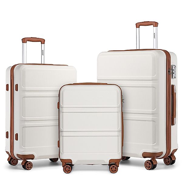 KONO Hartschalen-Trolley mit TSA-Schloss - Reisekoffer günstig online kaufen