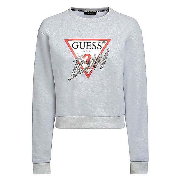 Guess Icon Fleece Sweatshirt M Light Melagne Grey M günstig online kaufen