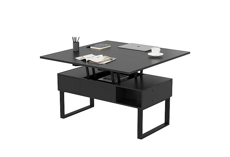 VOWNER Couchtisch 3-in-1-Multifunktions-Wohnzimmertisch, Höhenverstellbar, günstig online kaufen