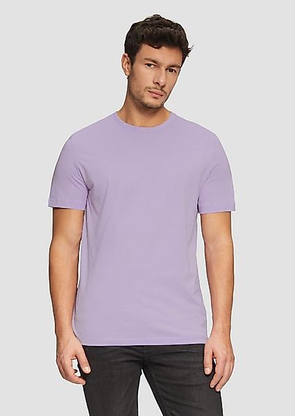 s.Oliver Kurzarmshirt Baumwoll-T-Shirt mit kleinem Logo-Print günstig online kaufen