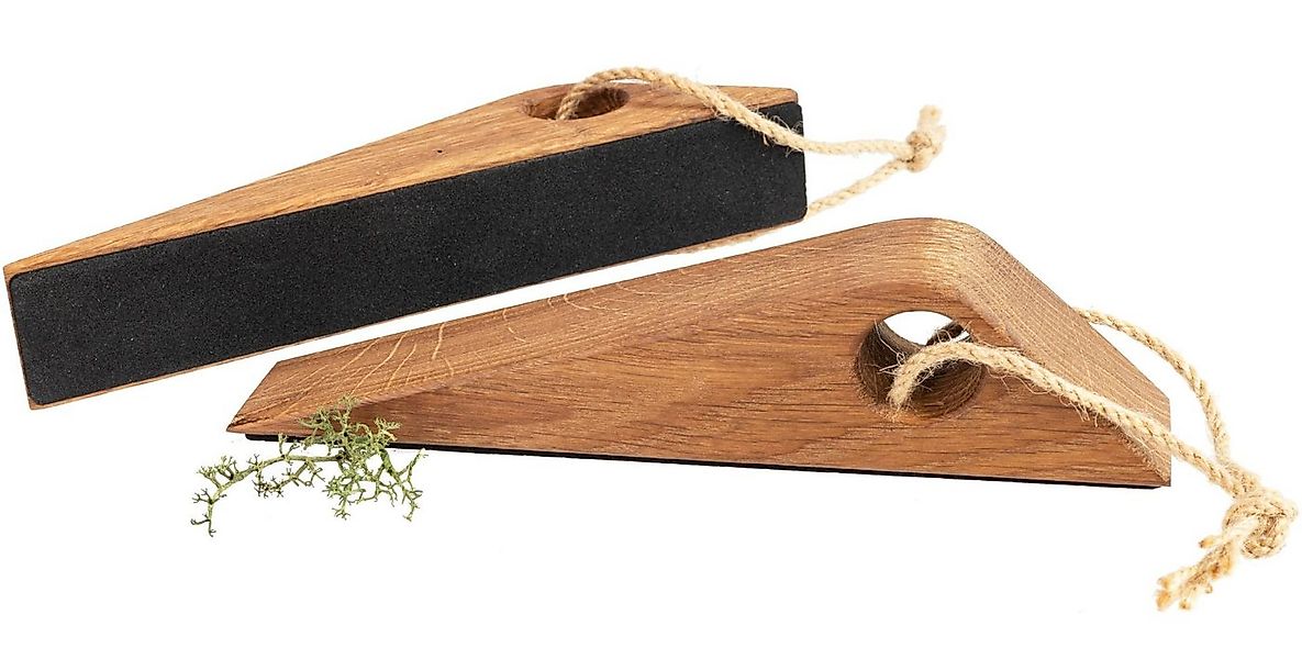 Holz Frank Bodentürstopper Türstopper aus geölter Eiche mit Hanfkordel – ru günstig online kaufen