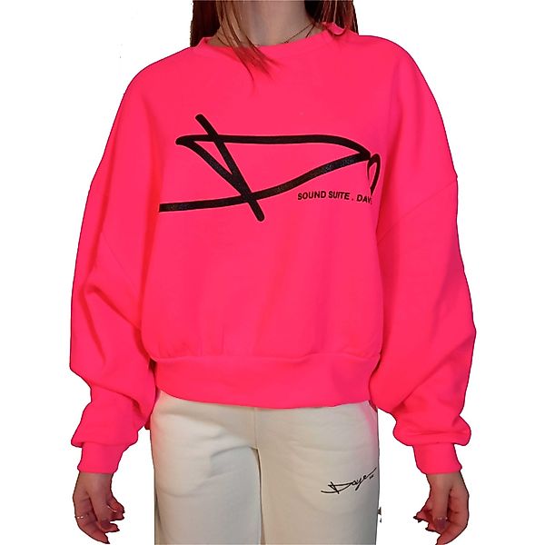 daje Sweatshirt Damen Neon Fuchsia Cotone/poliestere günstig online kaufen