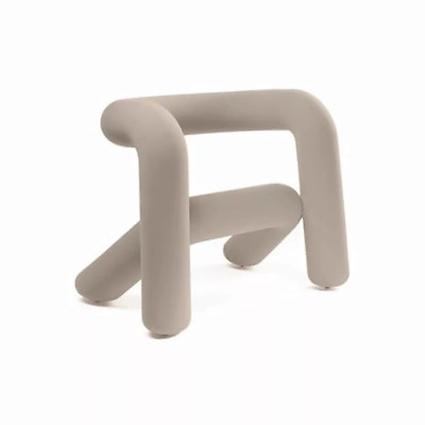 Gepolsterter Sessel Extra Bold textil beige / Stoff - Moustache - günstig online kaufen