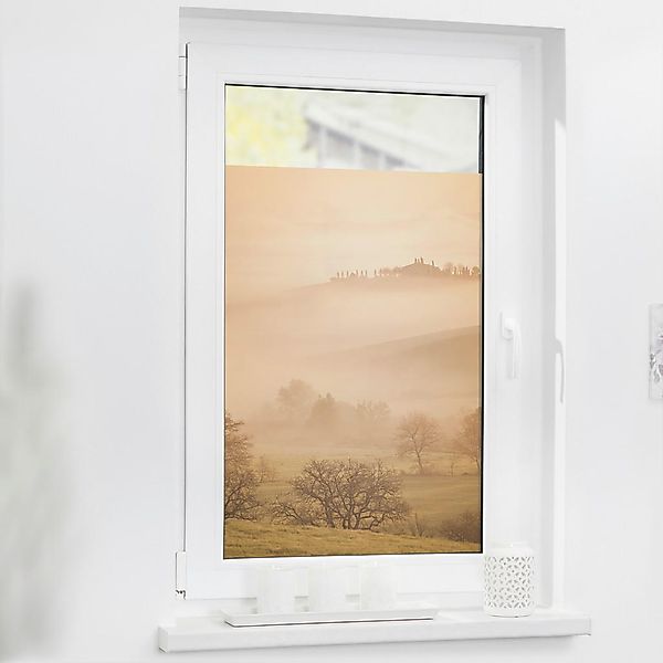 LICHTBLICK Fensterfolie Toskana Natur Toskana orange B/L: ca. 100x180 cm günstig online kaufen