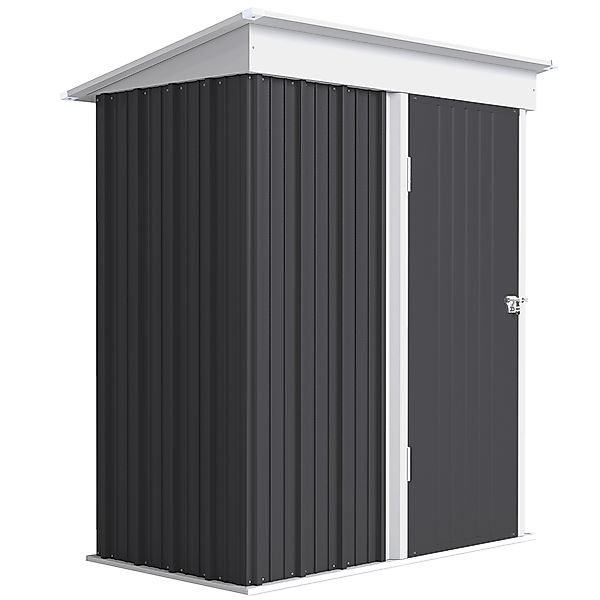 Outsunny Metall Gerätehaus 1,36m² 161 x 95 x 181cm Geräteschuppen mit Pultd günstig online kaufen