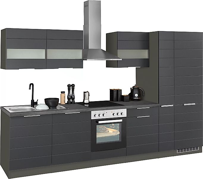 Kochstation Küche »KS-Luhe«, 330 cm breit, wahlweise mit oder ohne E-Geräte günstig online kaufen