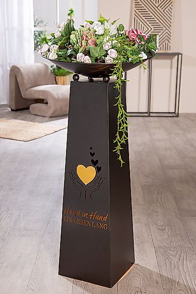 GILDE Dekoschale Schalenständer Metall Schwarz Gold günstig online kaufen