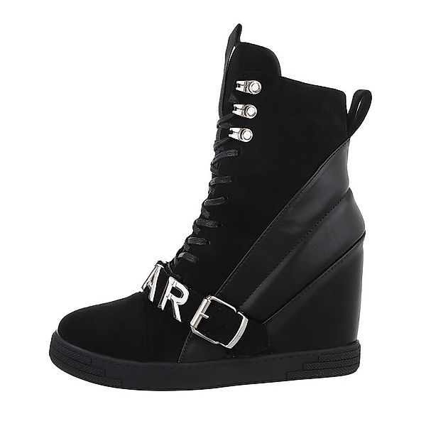 Ital-Design Damen Freizeit Schnürstiefelette (85379553) Keilabsatz/Wedge günstig online kaufen