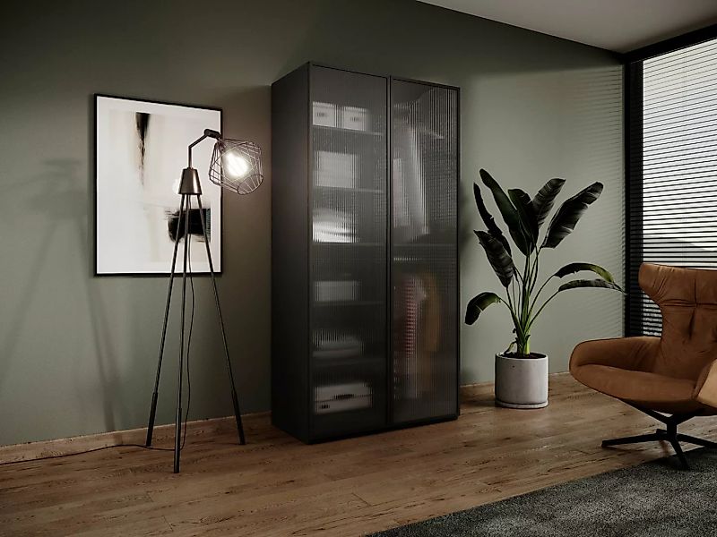 yourhouse24 Kleiderschrank Kleiderschrank Garderobe Riffelglas SANDBOX FLUT günstig online kaufen