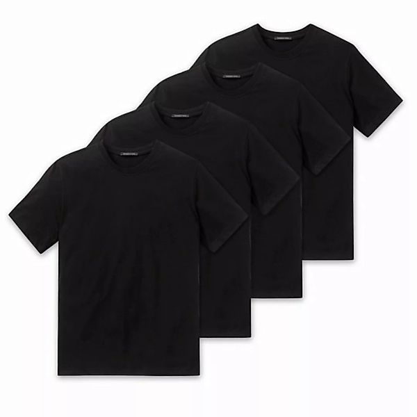Schiesser T-Shirt Essentials (4-tlg) Rundhals-Ausschnitt günstig online kaufen