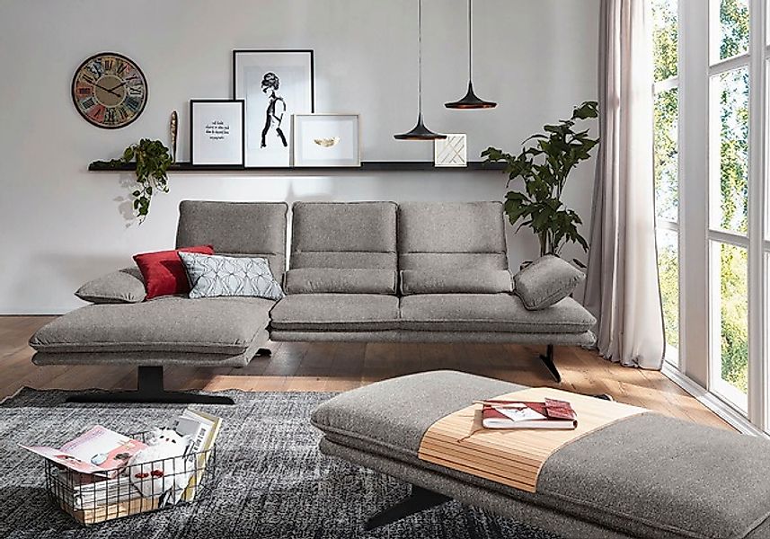 W.SCHILLIG Ecksofa »broadway, Designsofa mit tollem Sitzkomfort«, Sitztiefe günstig online kaufen