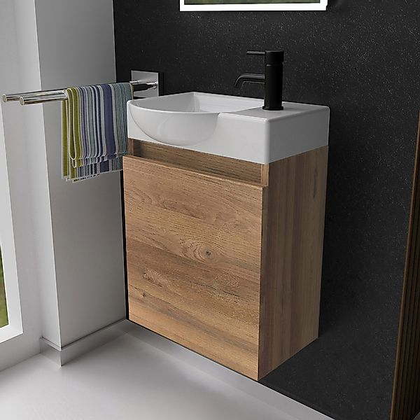 Alpenberger Badmöbel-Set Gäste WC Waschbecken mit günstig online kaufen
