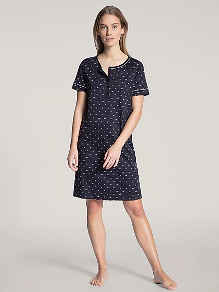 CALIDA Nachthemd "Night Lovers" Kurzarm, Interlock, Rundhals-Ausschnitt, Kn günstig online kaufen