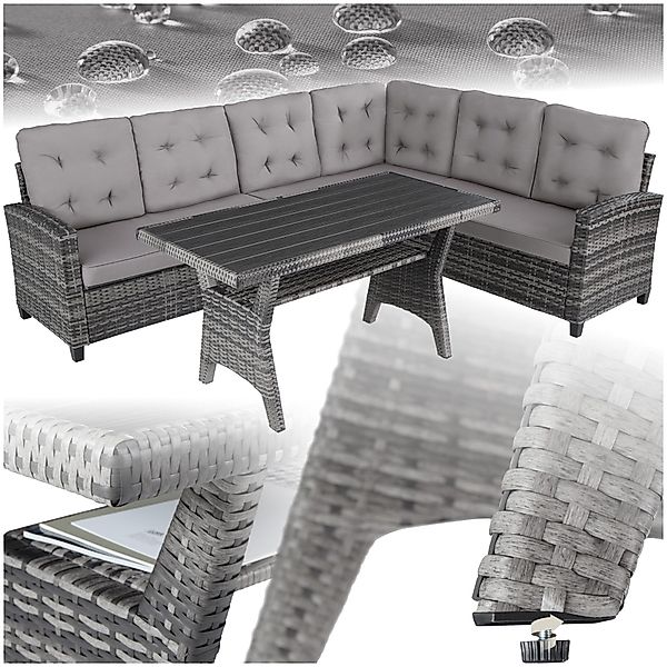 tectake Loungeset Rattan Lounge, (Set., 3-tlg), günstig online kaufen
