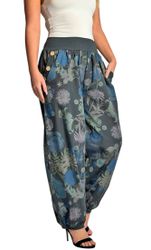 Mississhop Haremshose Baumwollhose Damenhose Aladinhose Blumenprint günstig online kaufen