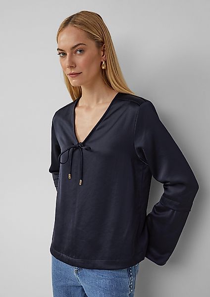s.Oliver BLACK LABEL Langarmbluse Satinbluse mit günstig online kaufen