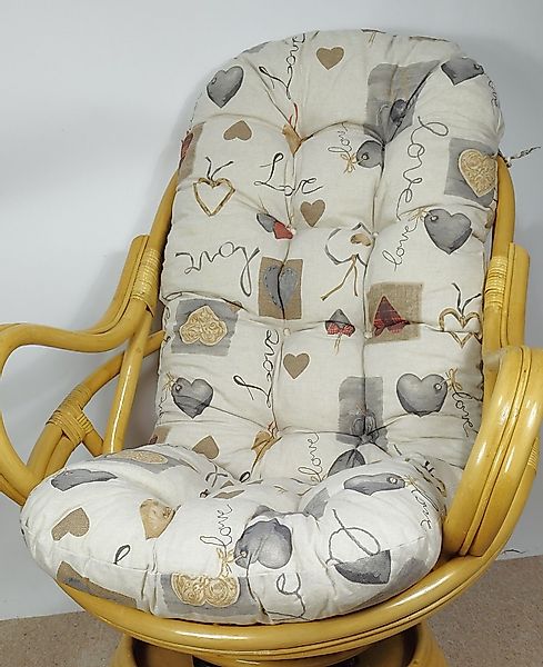 Rattani Sesselauflage Polster für Rattan Schaukelstuhl günstig online kaufen