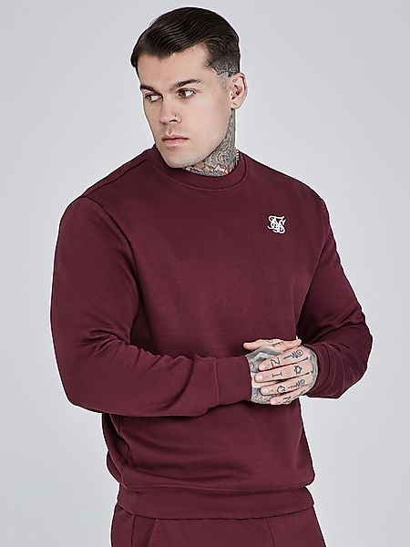 Siksilk Sweatshirt SikSilk Herren Bordeaux Essentials günstig online kaufen