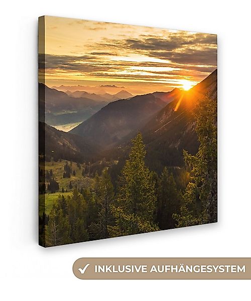 OneMillionCanvasses® Leinwandbild Alpen - Berg - Sonne, Fotodruck (1 St), W günstig online kaufen