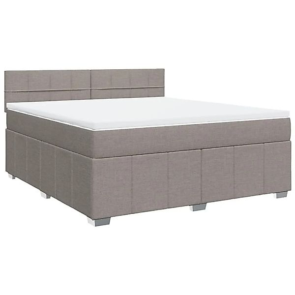 vidaXL Boxspringbett mit Matratze Taupe 180x200 cm Stoff 3289451 günstig online kaufen