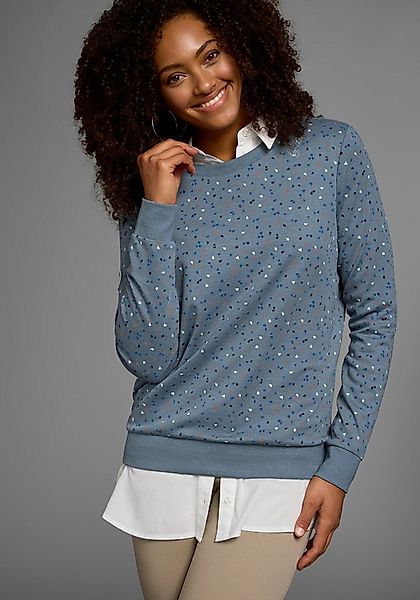 KangaROOS Sweatshirt Langarm, bedruckt, Rundhalsausschnitt, aus Interlockma günstig online kaufen