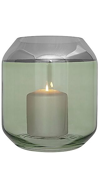 Fink Teelichthalter SMILLA (1 St), Windlicht, mundgeblasen, mit silberfaben günstig online kaufen