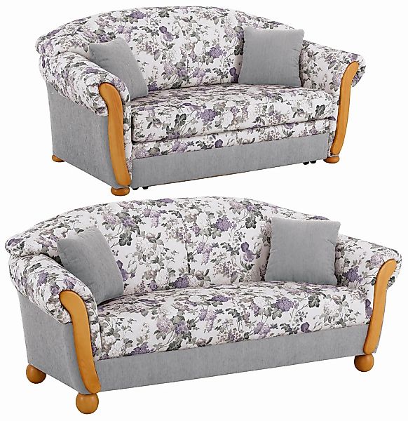 Home affaire Polstergarnitur "Milano, bequem durch Federkern, Landhaus Stil günstig online kaufen