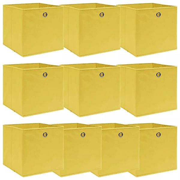 Aufbewahrungsboxen 10 Stk. Gelb 32×32×32 Cm Stoff günstig online kaufen