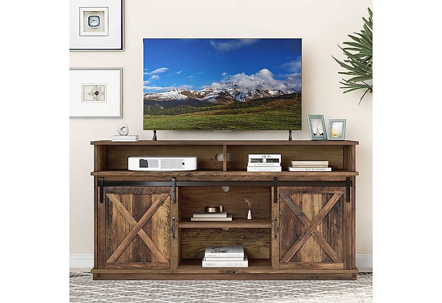 BlingBin TV-Schrank Sideboard TV-Ständer Fernsehschrank (1-St., mit 2 klass günstig online kaufen