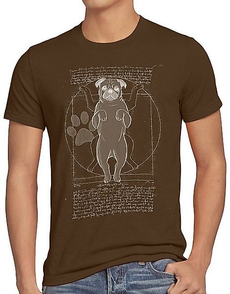 style3 T-Shirt Vitruvianischer Mops hund da vinci günstig online kaufen