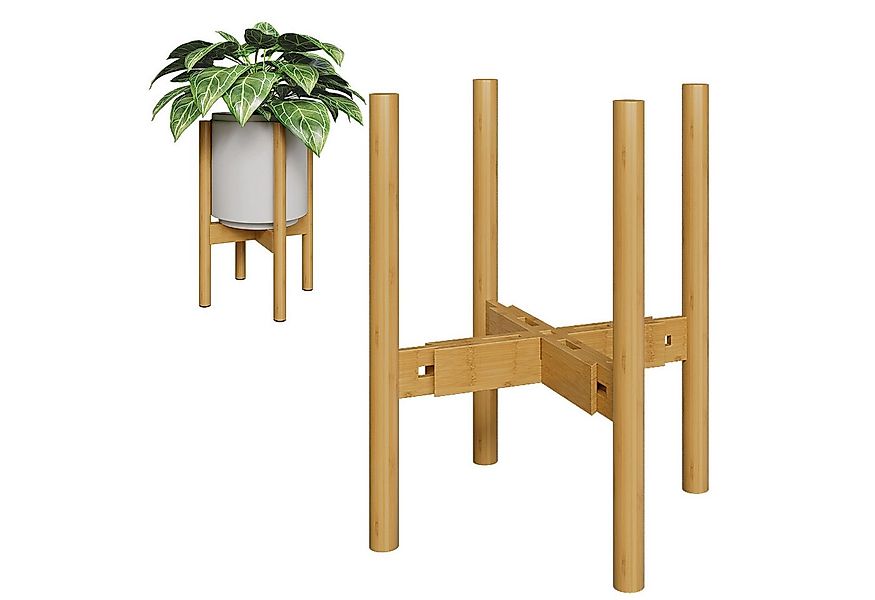 Bamworld Blumenständer Blumenhocker, Pflanzenhocker, Höhenverstellbar & Kip günstig online kaufen