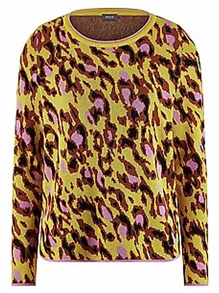 Strickpullover Rundhals-Ausschnitt BASLER gelb günstig online kaufen