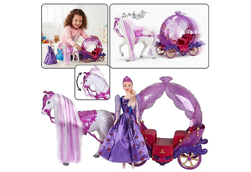 Sarcia.eu Puppenkutsche Prinzessinnenkutsche mit Pferd & Puppe, mit Sound, günstig online kaufen