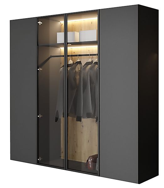Compleo Kleiderschrank Drehtürenschrank, Designer-Schrank mit modernem günstig online kaufen