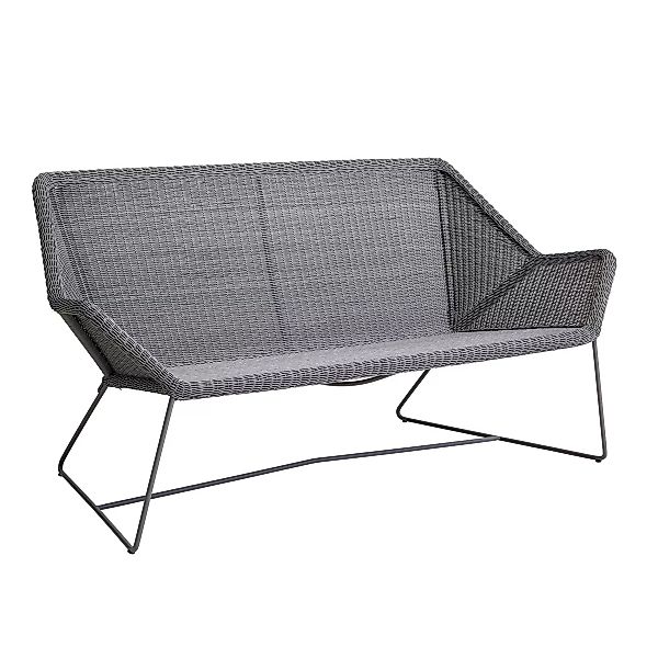 Cane-Line - Breeze 2-Sitzer Outdoor Lounge Sofa - hellgrau/Sitzfläche Cane- günstig online kaufen