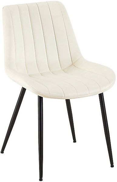 CLP Esszimmerstuhl Rahden Samt, 4-Fuß-Gestell, Metall, gepolstert günstig online kaufen