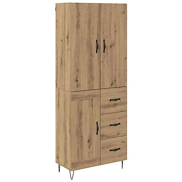 vidaXL Highboard 2-Tlg Artisan-Eiche Ingenieurholz und Glas 3415852 günstig online kaufen