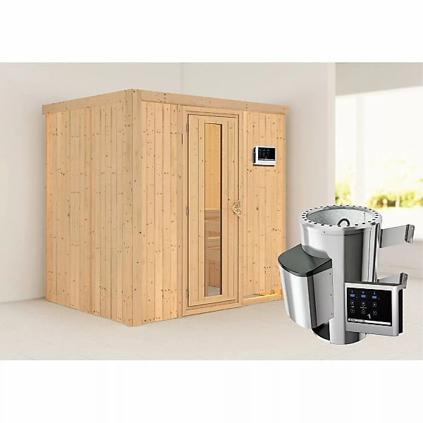 Karibu Sauna Finja mit Ofen externe Stg.Easy Natur günstig online kaufen