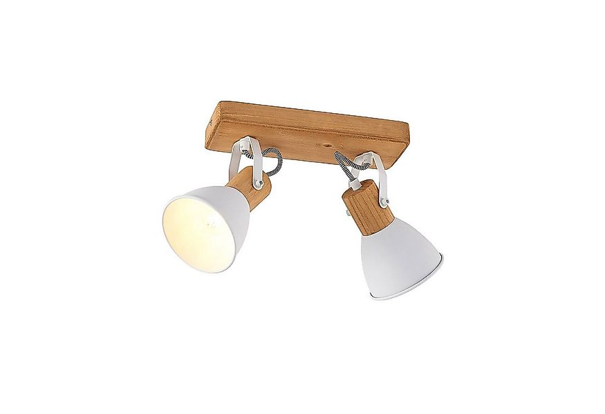 Lindby Deckenstrahler Merela, Holz IP20, 2 x 20 W günstig online kaufen